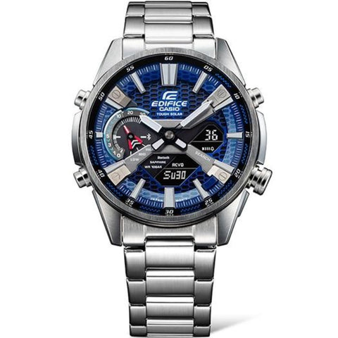 CASIO EDIFICE ECB-S100D-2ADF STAINLESS STEEL BAND MEN WATCH