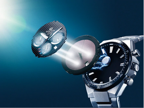 Casio Men's Edifice Quartz Watch with Stainless-Steel Strap, Silver, 20 (Model: EQS-800CDB-1AVCF)