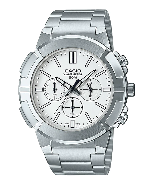 Casio MTP-E305D-7AVDF Chronograph Silver Dial Men’s Watch