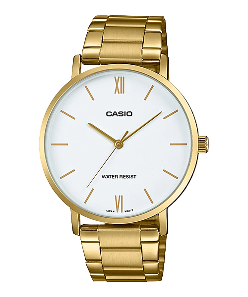 Casio Men's Gold ion plated band MTP-VT01G-7BUDF Watch