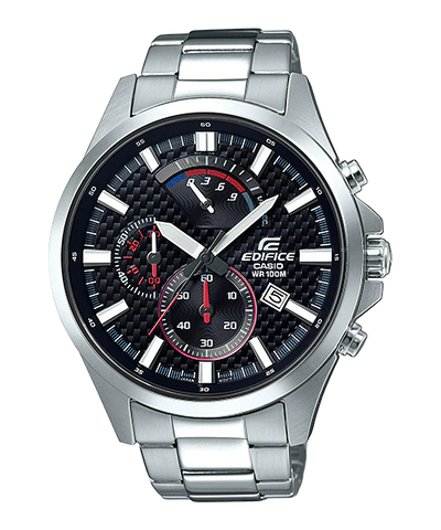 Casio Edifice EFV-530D-1AV Stylish Black Dial Chronograph Watch - For Men