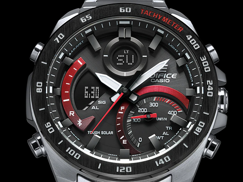 Casio Edifice Analog-Digital Black Dial Men's Watch ECB-900DB-1ADR