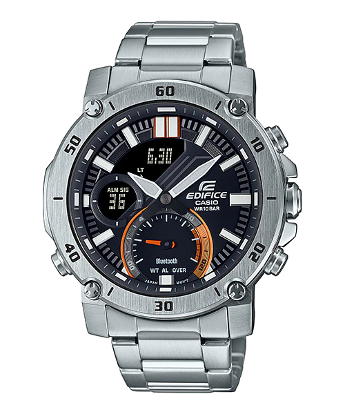 Casio Edifice Mens Watch – ECB-20D-1ADF Stainless Steel Band