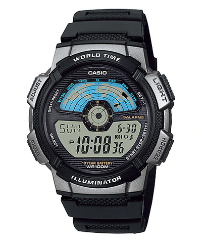 Casio Youth Series Digital Grey Dial Men's Watch - AE-1100W-1AVDF