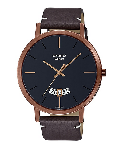 Casio Quartz MTP-B100RL-1EVDF Male Leather Watch