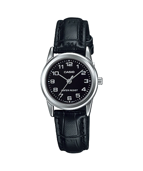 Casio Women's Japanese-Quartz Watch with Calfskin Strap LTP-V001L-1BUDF