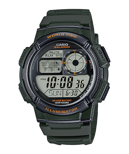 Casio Mens Digital Casual Quartz Watch AE-1000W-3A