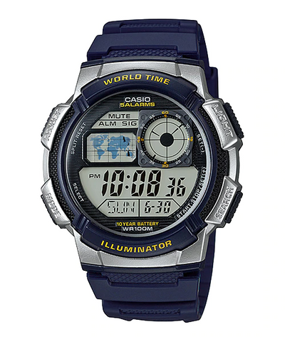 Casio Youth Digital Grey Dial Men's Watch - AE-1000W-2AVDF