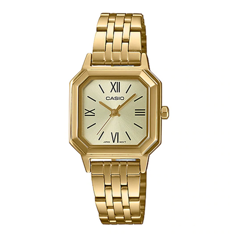 Casio General LTP-E169G-9BDF Ladies Gold Dial Gold Stainless Steel Strap