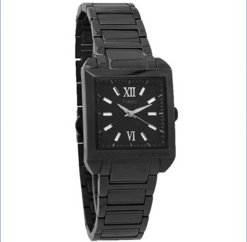 Men's Timex T2P406 Black Stainless Steel Black Quartz Dial Watch