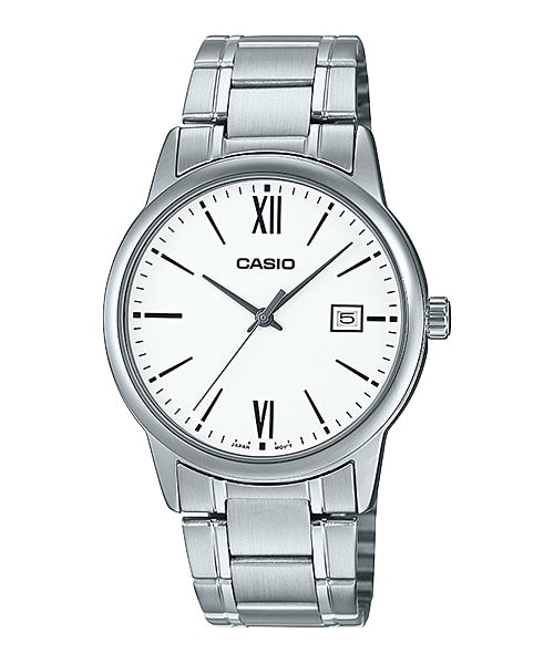Casio MTP-V002D-7B3UDF Men's Standard Analog Stainless Steel Date White Dial Watch