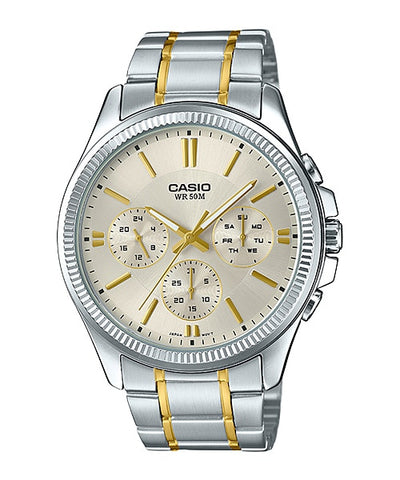 Casio Enticer Analog Silver Dial Men's Watch - MTP-1375SG-9AVDF