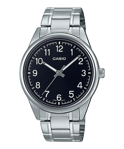 Casio MTP-V005D-1B4UDF Men's Standard Stainless Steel Black Dial Analog Watch