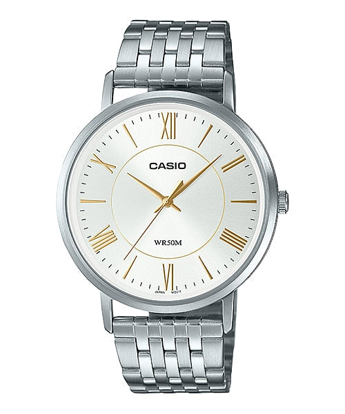 Casio Men's Analog MTP-B110D-7AVDF Silver dail Stainless Steel Band Casual Watch