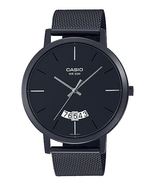 Casio Watch for Men MTP-B100MB-1EVDF Analog Stainless Steel Black Band