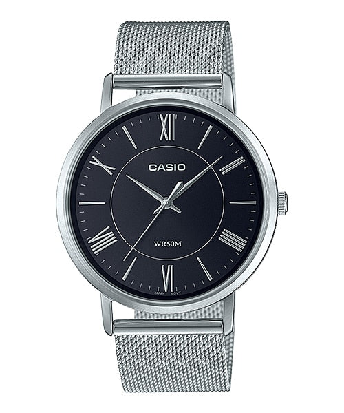 Casio Men's Analog MTP-B110M-1AVDF Silver Stainless Steel Band Casual Watch