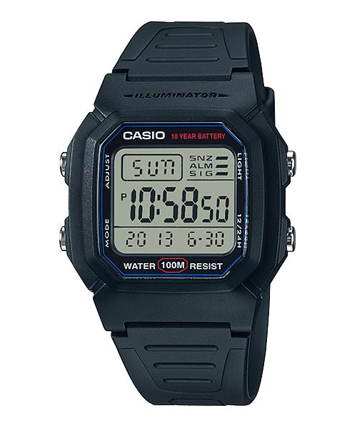 Casio Men's W-800H-1AV Classic Digital Sport Watch with Black Band