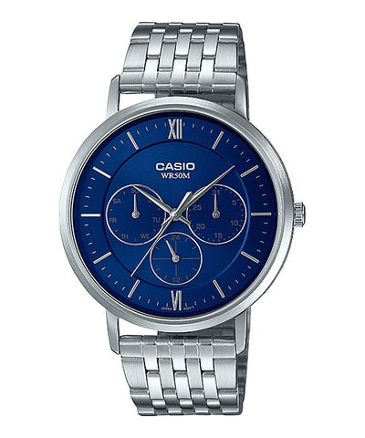 Casio MTP-B300D-2AVDF Analog Blue Multi-Dial Stainless Steel Men's Watch