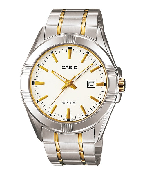 Casio MTP-1308SG-7AVDF - Men's Standard Stainless Steel White Dial Casual Analog Watch