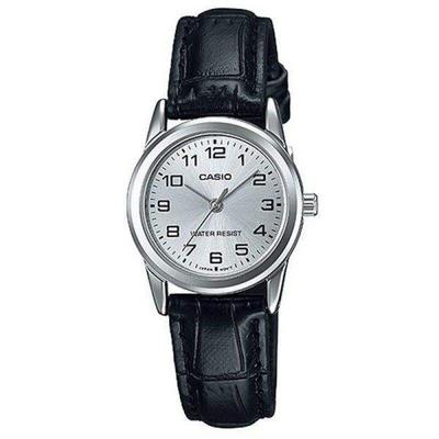 Casio LTP-V001L-7BUDF Black Leather Watch for Women